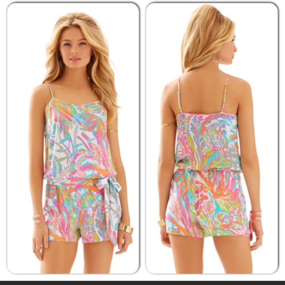 Scuba to Cuba Lilly Pulitzer Deanna Romper - Picture 2 of 7